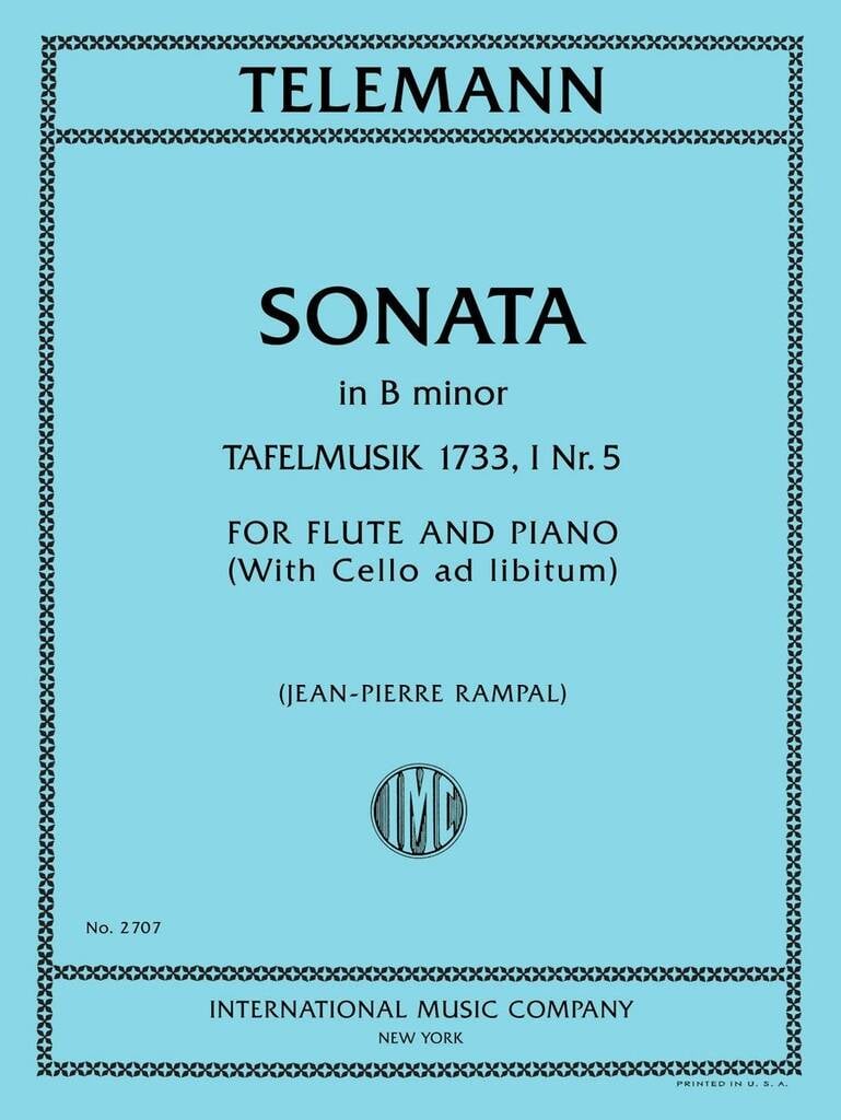 Sonata Si Minore (Cello Ad Lib.) (Rampal)